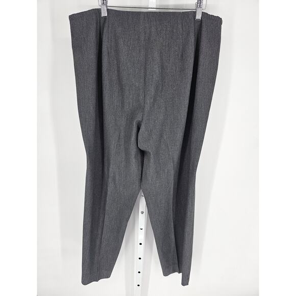 Smooth Women's Gray Hidden Zipper Front Pull-On Straight Leg Pant Size 16W - Picture 5 of 5